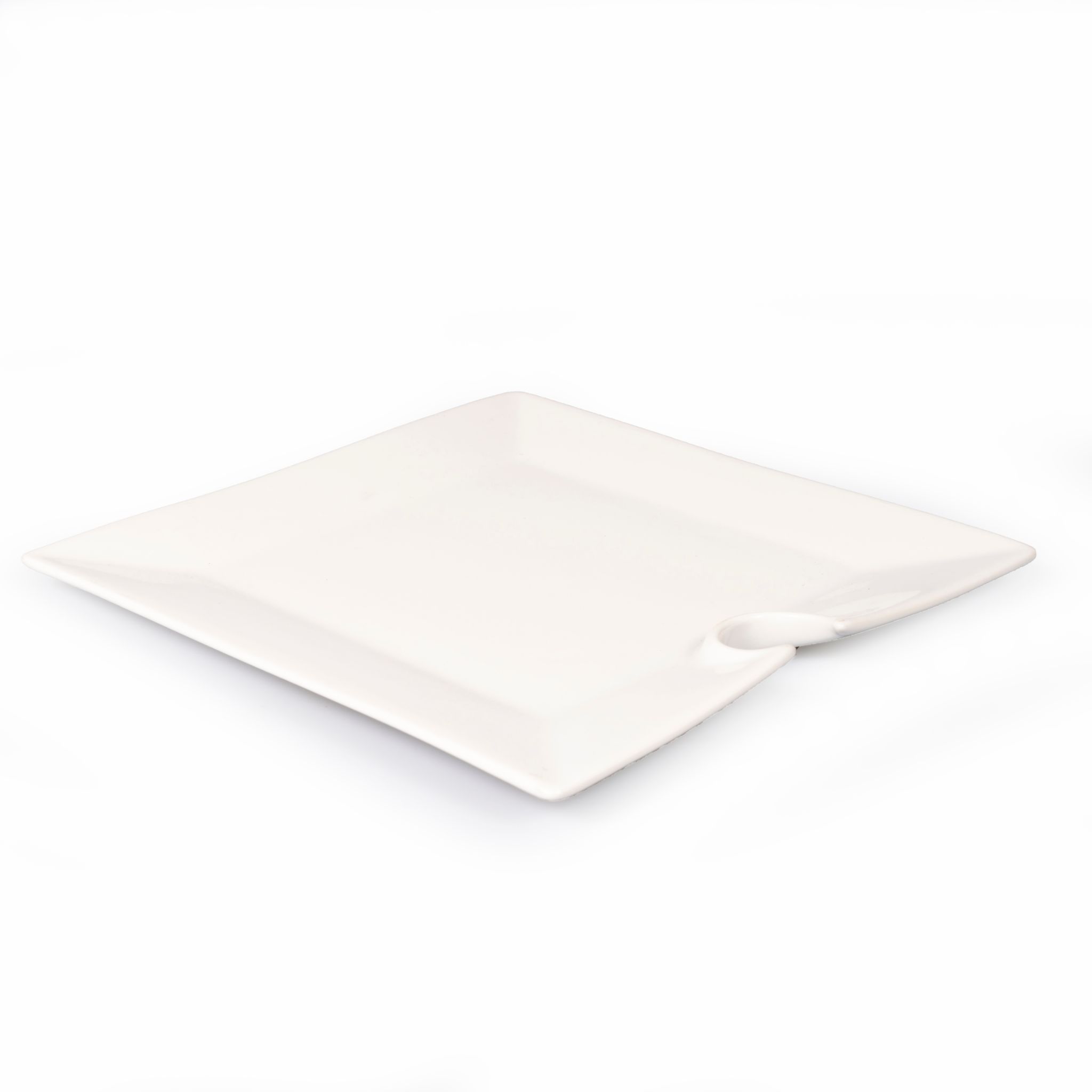 Aperitiefbord met glashouder 20.5cm x 20.5cm