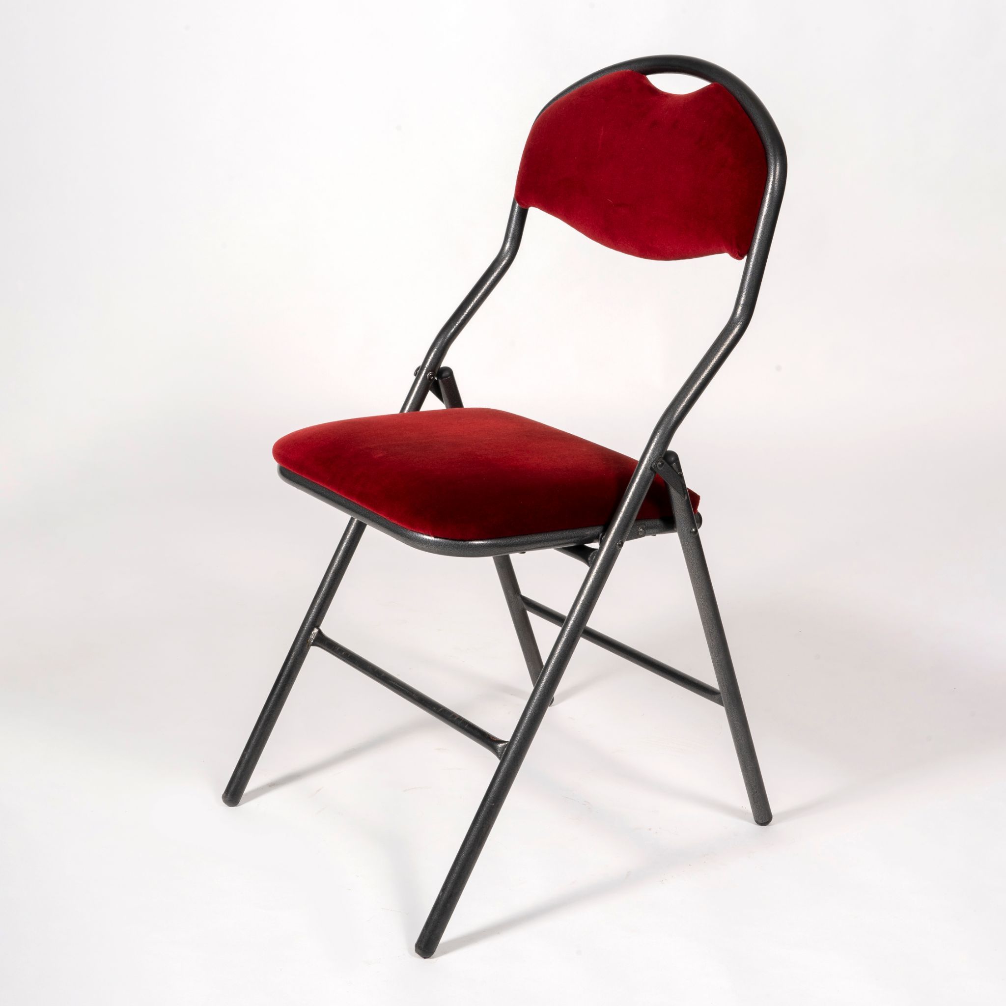 Plooistoel "Super de luxe" rood fluweel