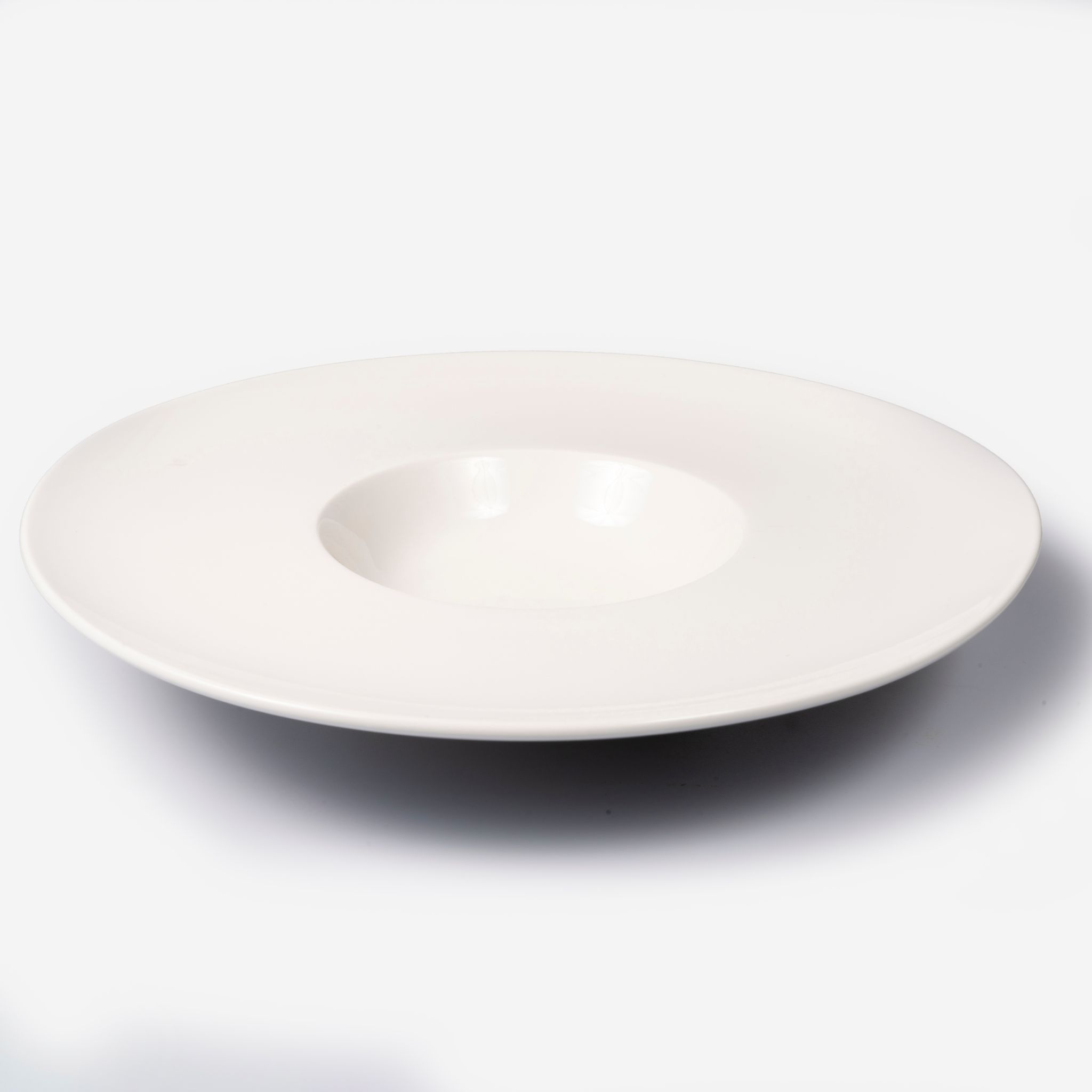 Diep Rond bord met brede boord 28cm