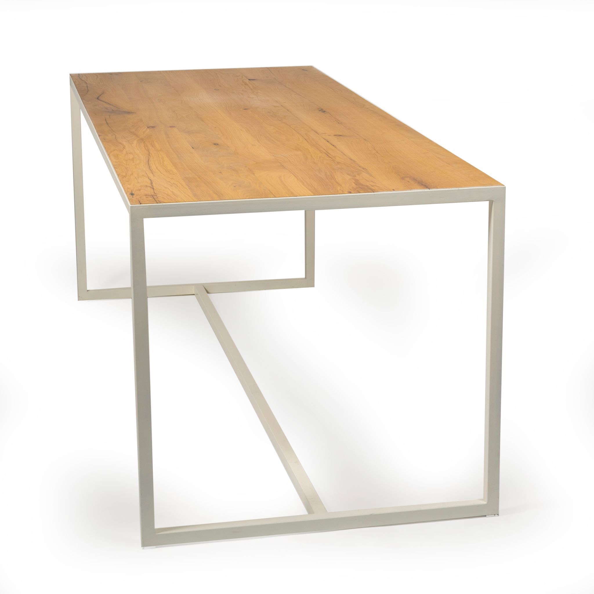 Tafel 2mx80xH75cm Massief Eik Wit