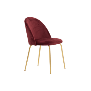 Stoel velvet bordeaux