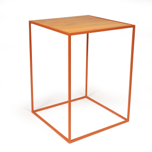 Receptietafel TERRACOTA eiken blad 75x75 H108cm